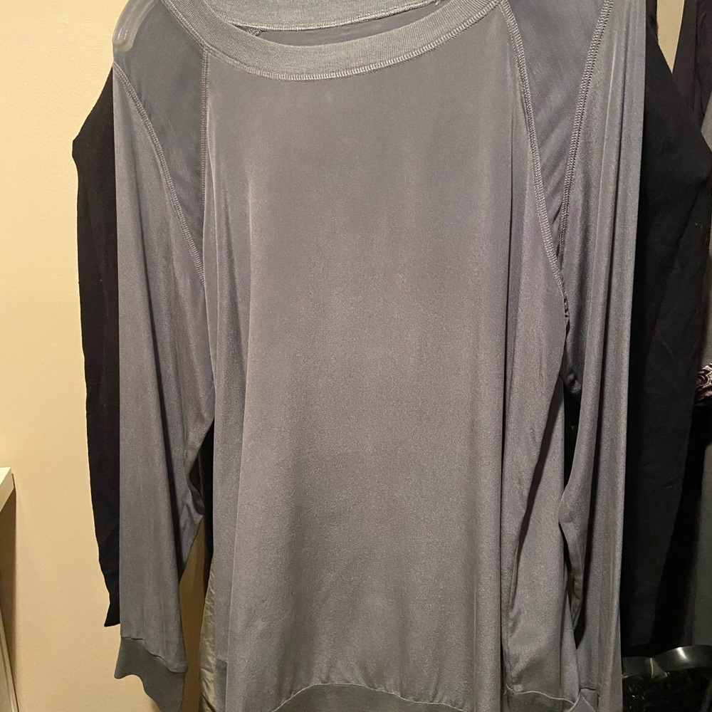 Chaser 100% silk sweatshirt.